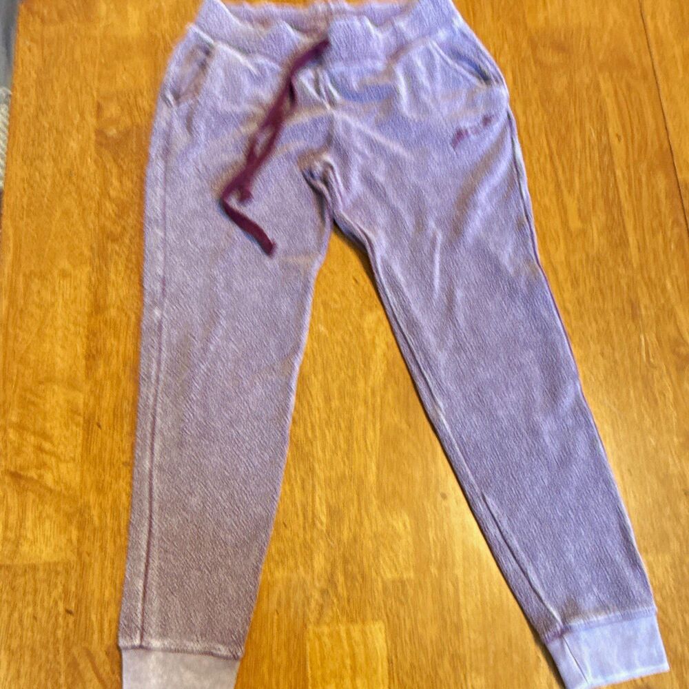 Victoria’s Secret PINK Sherpa Joggers Women’s Small Mauve Purple Fleece Pants